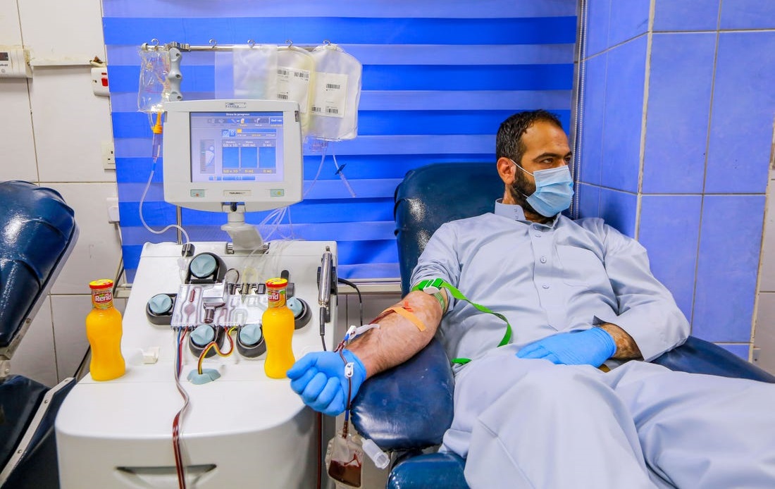 15000 COVID-19 patients have been treated with blood plasma in Iraq
