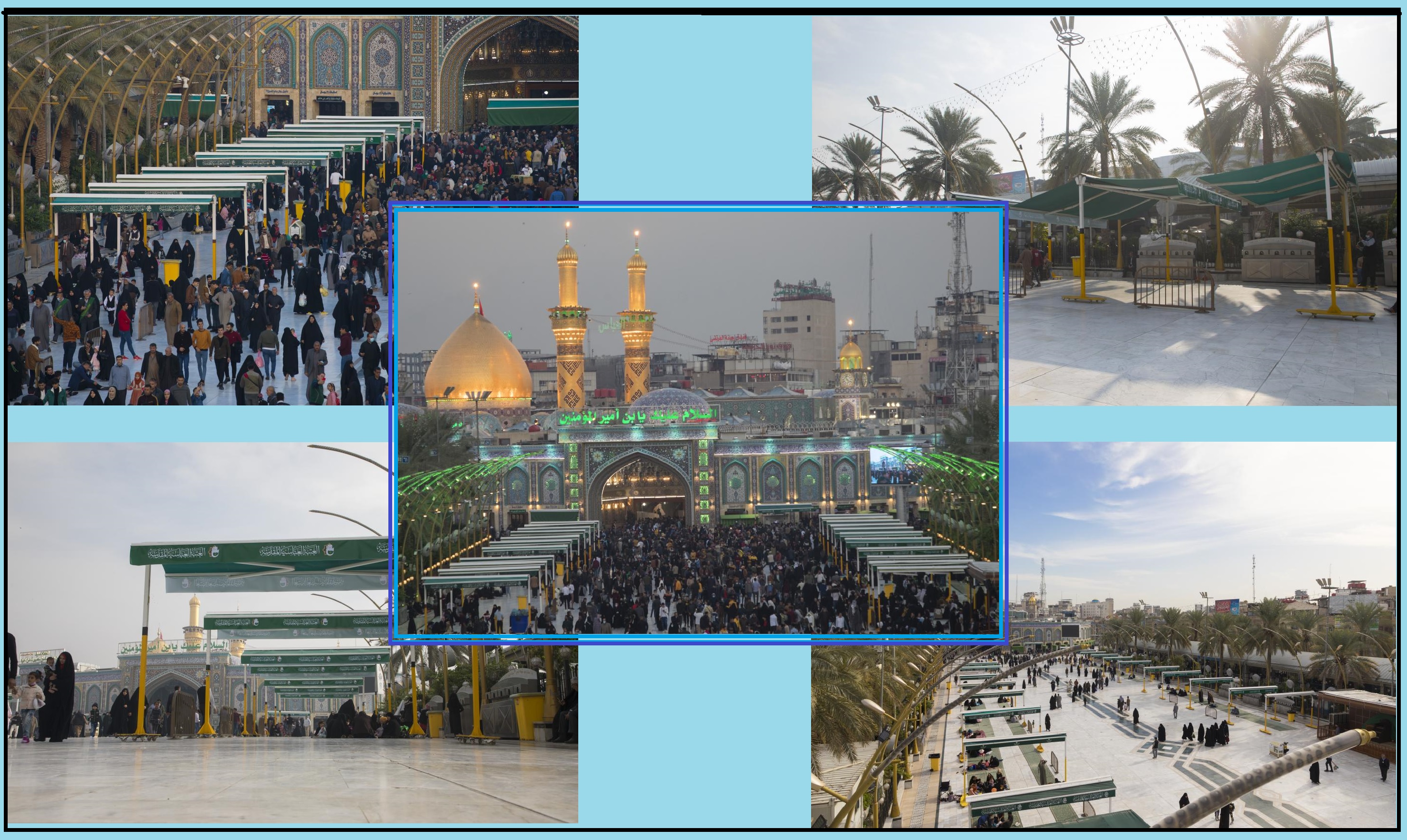 Photos: 34 Mobile Parasols in the Area between Two Holy Shrines in Karbala