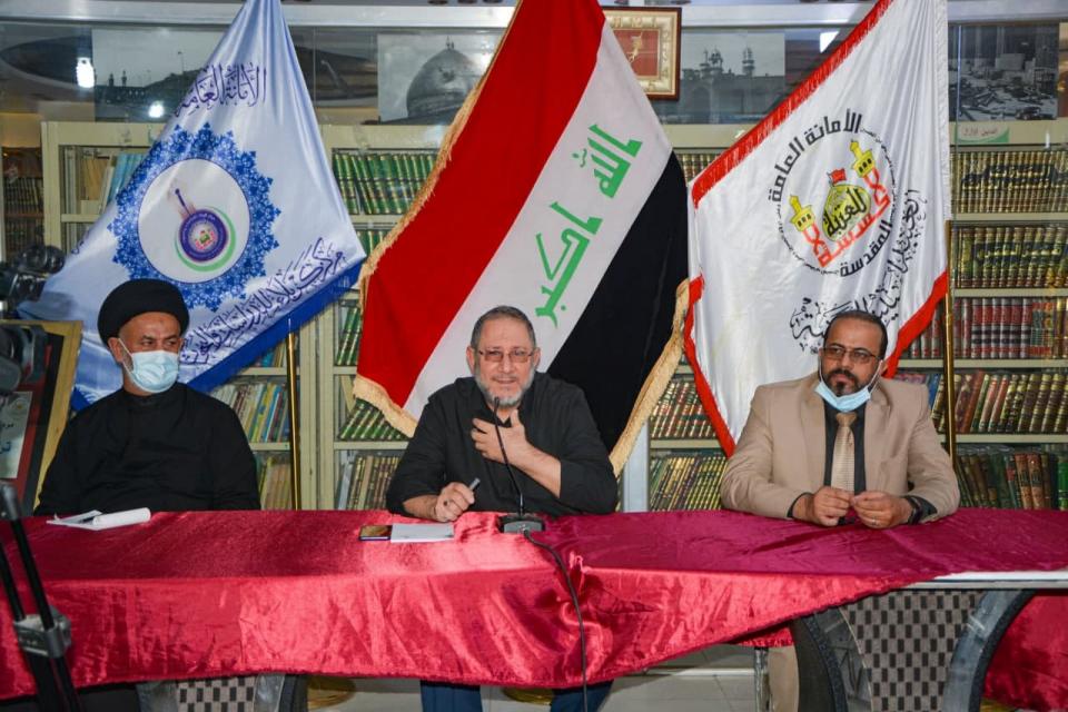 سلسلة الجلسات الحوارية  في مركز كربلاء للدراسات والبحوث حول دور الاعلام الاموي في تشويه النهضة الحسينية