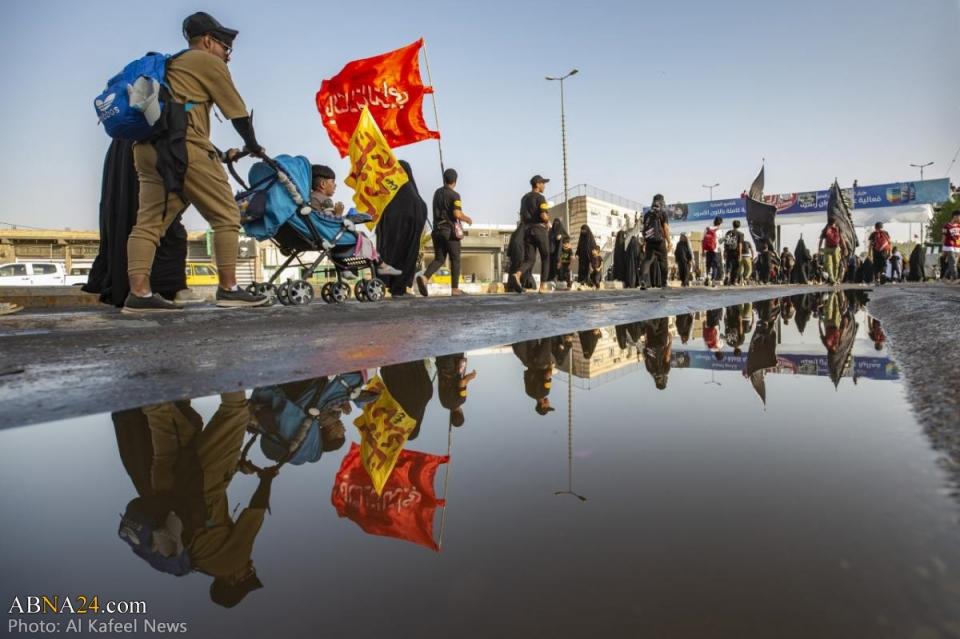 Pictures: Pilgrims of Imam al-Hussain reach borders of Samawah to city of Rumaitha during Arba’een