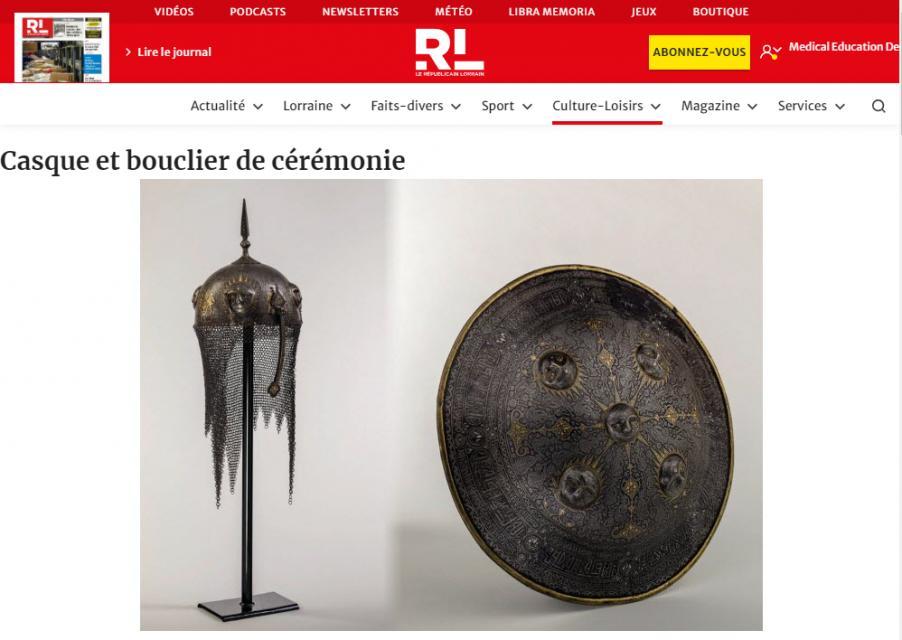 Karbala–based Ceremonial helmet and shield