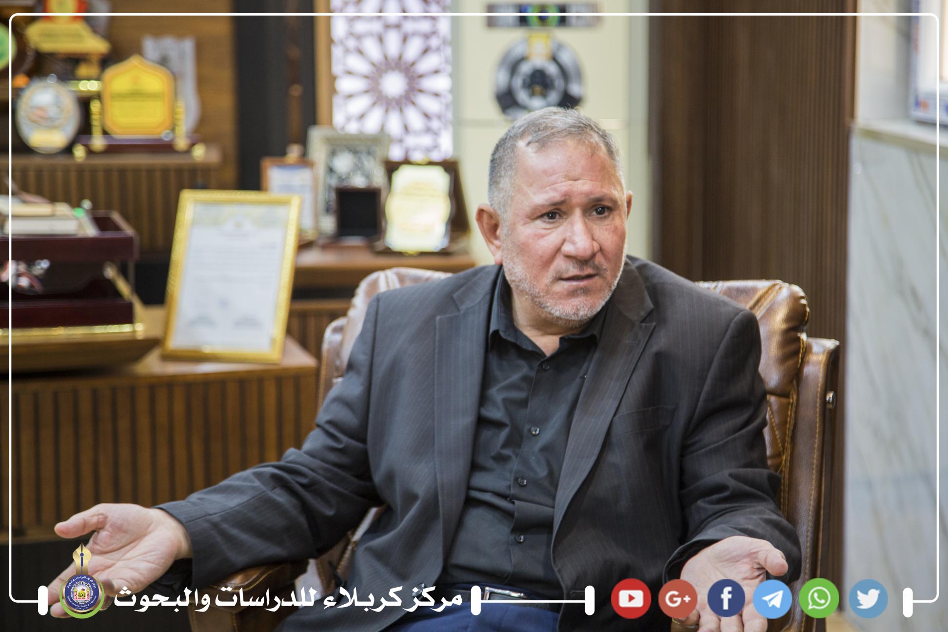 الهيأة الاستشارية لمركز كربلاء تعقد اجتماعها الدوري لمناقشة المؤتمر العلمي الدولي  السادس لزيارة الأربعين المباركة