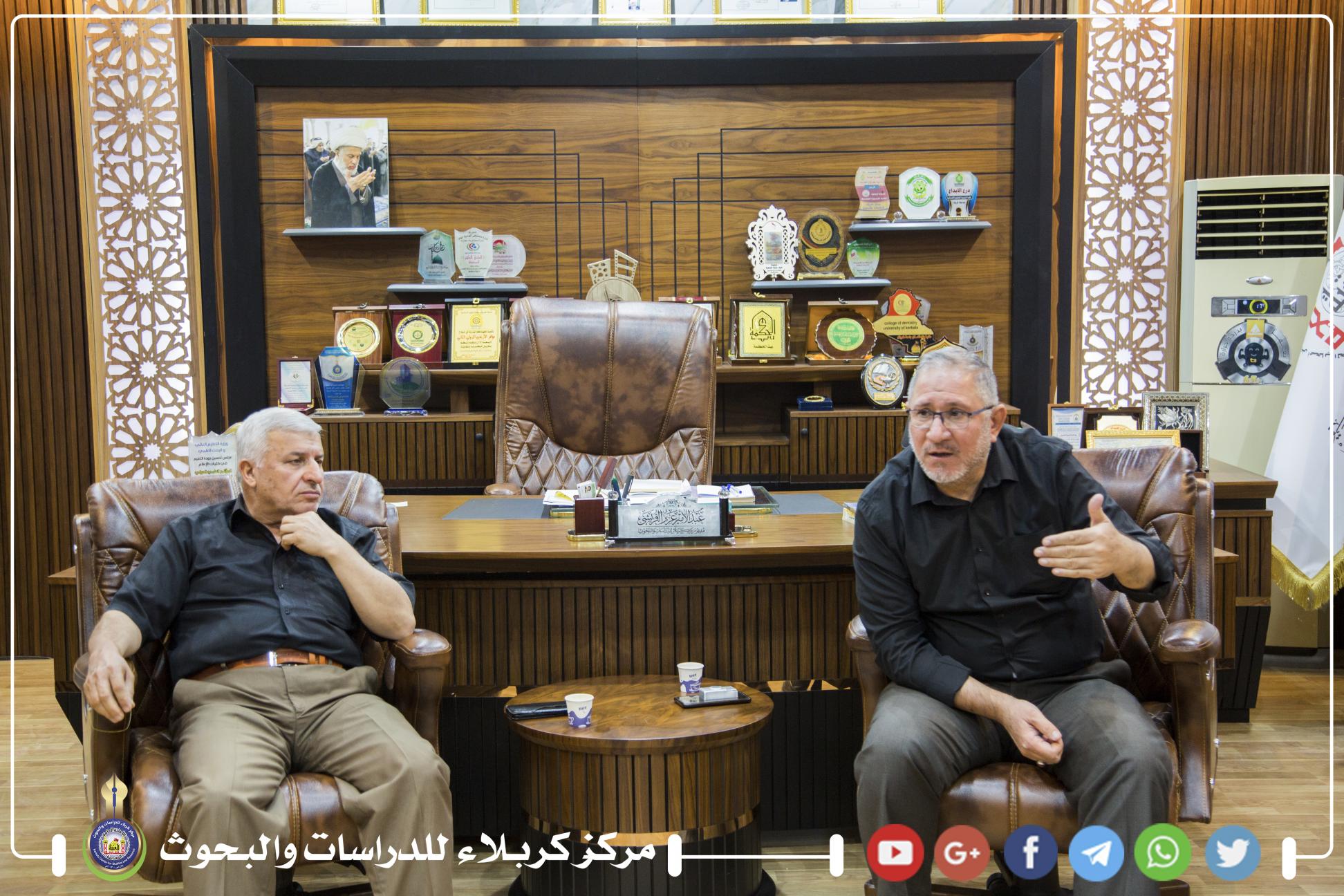 إدارة مركز كربلاء تناقش الاستعدادات النهائية لوقائع المؤتمر العلمي الدولي السادس لزيارة الأربعين المباركة