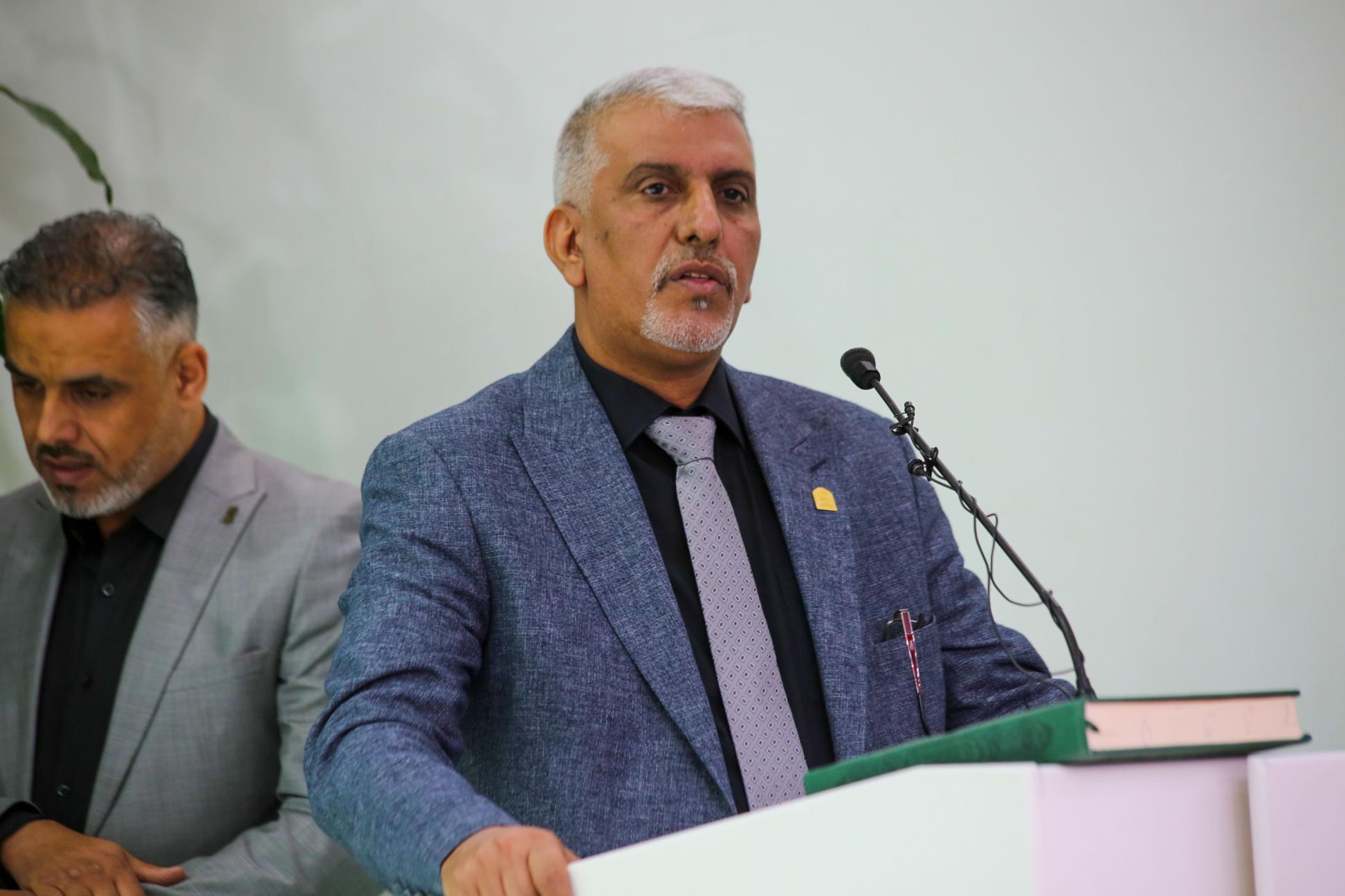 بالصور || رئيس جامعة كربلاء الأستاذ الدكتور باسم خليل السعيدي يشيد بالجهود المبذولة من قبل المركز لإحياء التراث الحسيني الخالد