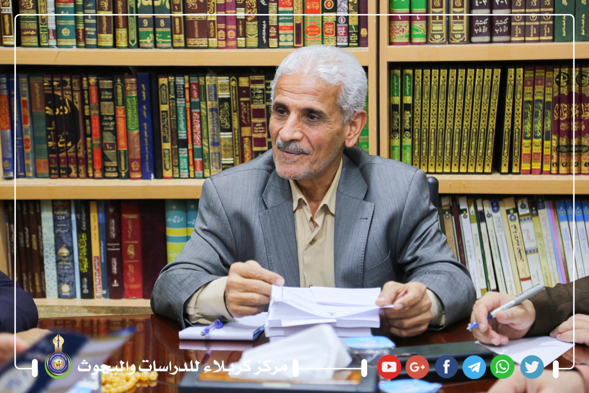 مركز كربلاء للدراسات والبحوث يعقد اجتماعه الدوري لمناقشة وقائع المؤتمر العالمي لأحياء تراث علماء كربلاء