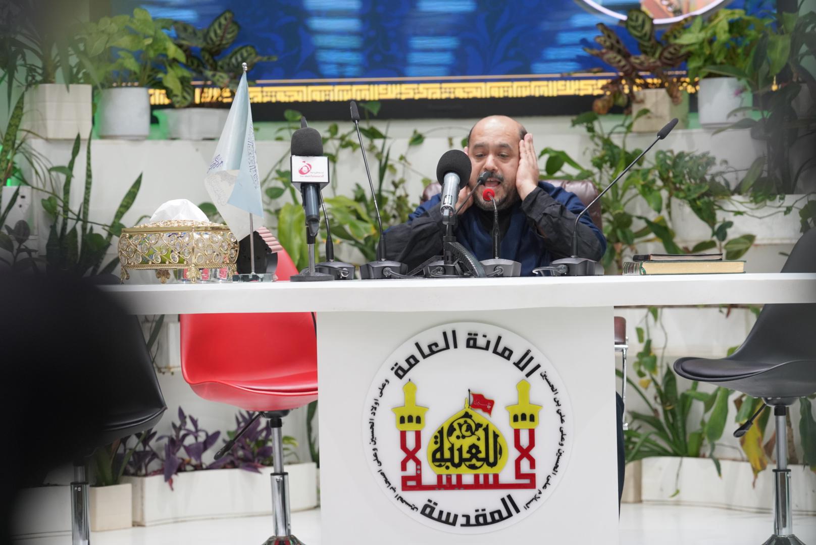 بالصور افتتاح فعاليات المؤتمر العلمي الدولي السابع لزيارة الأربعين بتلاوة عطرة لآيات من الذكر الحكيم (المقرئ الدولي كريم منصوري)