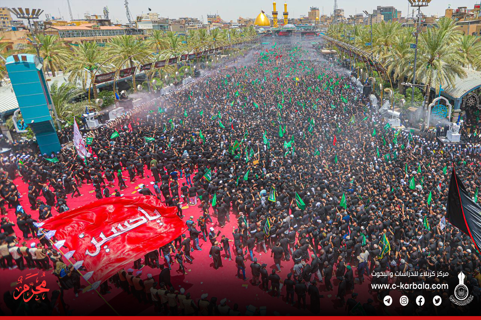 من قنطرة السلام إلى المرقدين الشريفين... كربلاء تشهد طوفاناً بشرياً في عاشوراء
