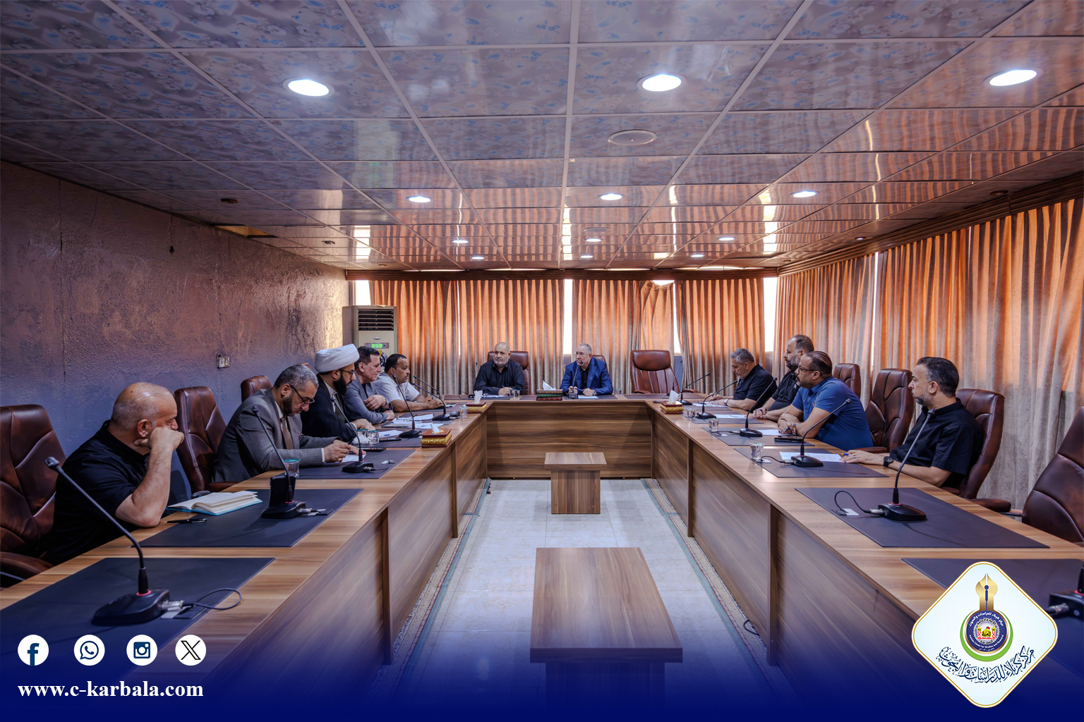 اجتماع إدارة مركز كربلاء للدراسات والبحوث لمراجعة فعاليات المؤتمر التاسع والتحضير للمؤتمر العاشر