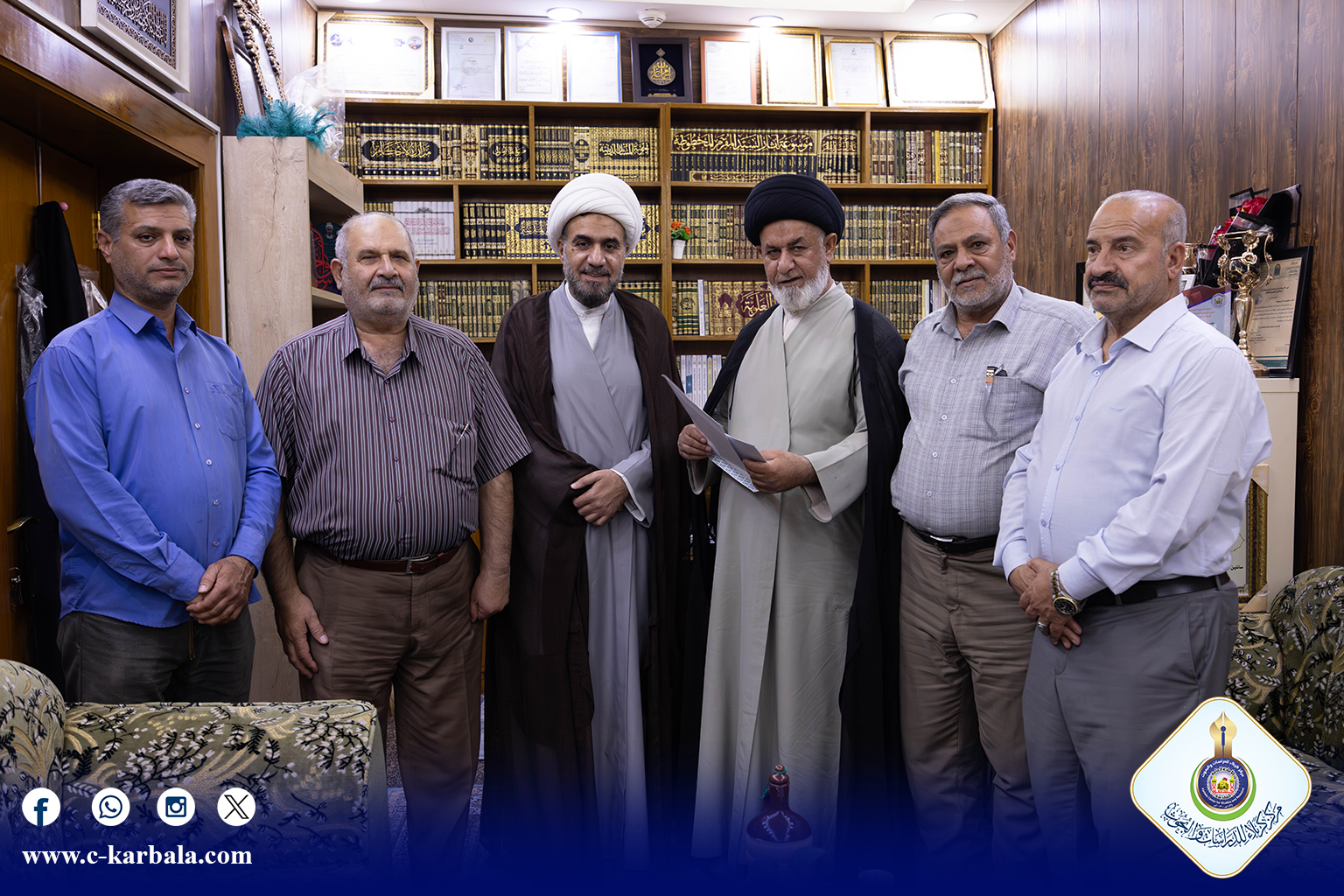 مركز كربلاء يزور قسم الشؤون الفكرية والثقافية في العتبة الحسينية المقدسة ويعزز جسور التواصل الثقافي