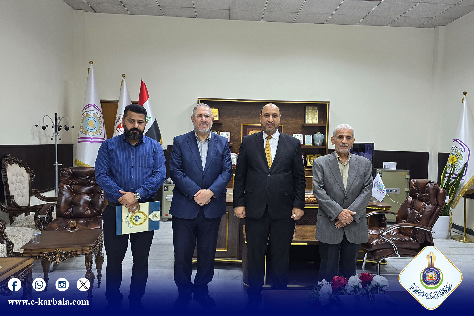 جسور علمية جديدة بين مركز كربلاء للدراسات والبحوث وكلية الإدارة والاقتصاد بجامعة كربلاء