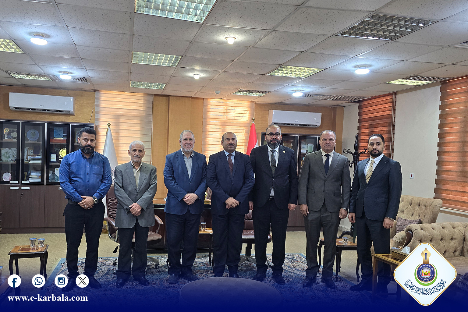 تعزيزاً للشراكة العلمية... مركز كربلاء للدراسات والبحوث يزور نقابة الأكاديميين في كربلاء