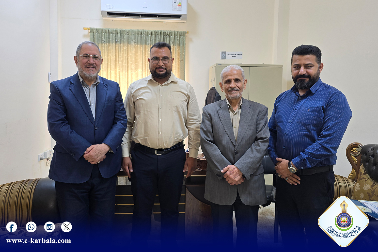 مركز كربلاء للدراسات والبحوث يبحث التعاون العلمي مع مركز أبحاث البيئة والطاقة المتجددة