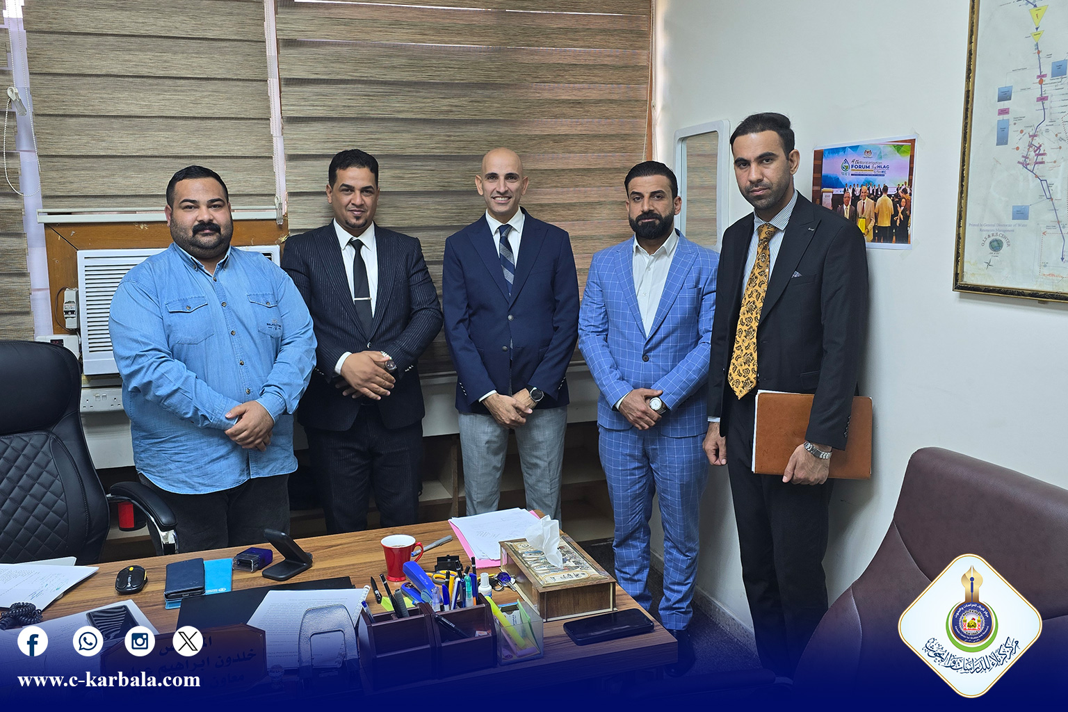 وفد مركز كربلاء للدراسات والبحوث يزور وزارة الموارد المائية لتعزيز التعاون العلمي وتبادل البيانات البحثية