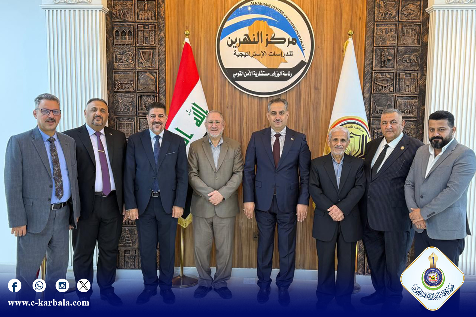 تعزيزاً للشراكة العلمية… مركز كربلاء للدراسات والبحوث يعزز آفاق التعاون الثنائي مع مركز النهرين للدراسات الاستراتيجية