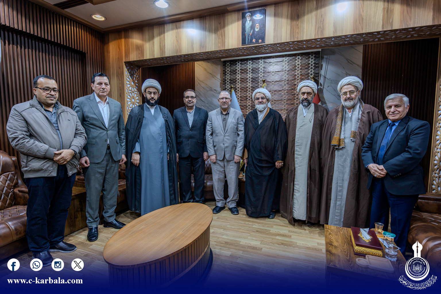 وفد علمي إيراني رفيع يزور مركز كربلاء للدراسات والبحوث تمهيداً لإقامة تعاون مشترك