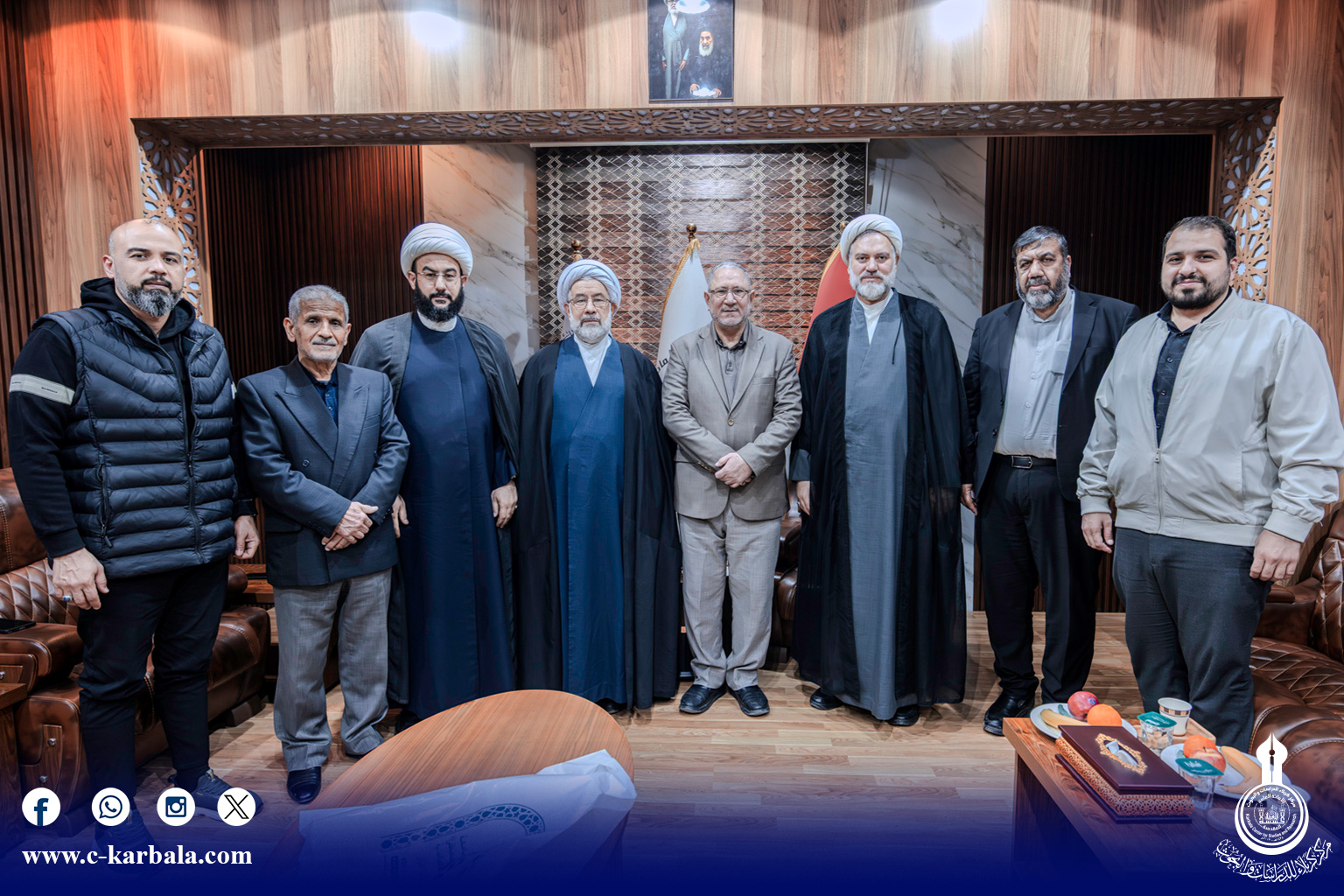 وفد من رئاسة جامعة المصطفى العالمية في ضيافة مركز كربلاء للدراسات والبحوث