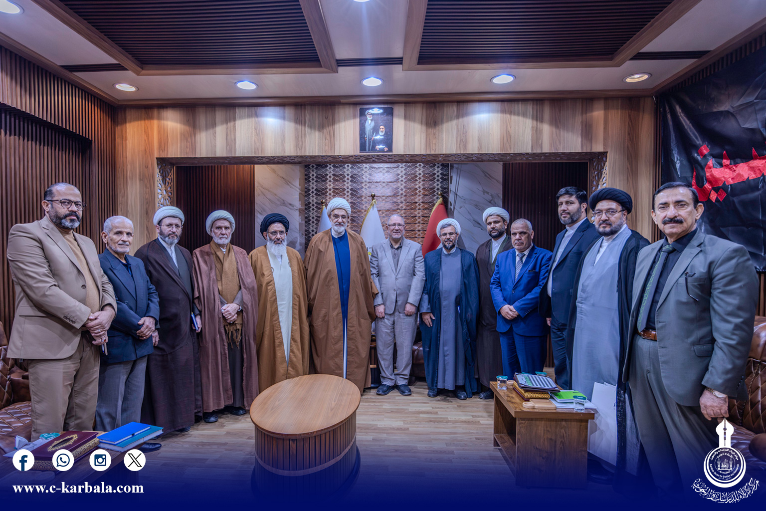 وفد رفيع من حوزات خراسان العلمية في ضيافة مركز كربلاء للدراسات والبحوث