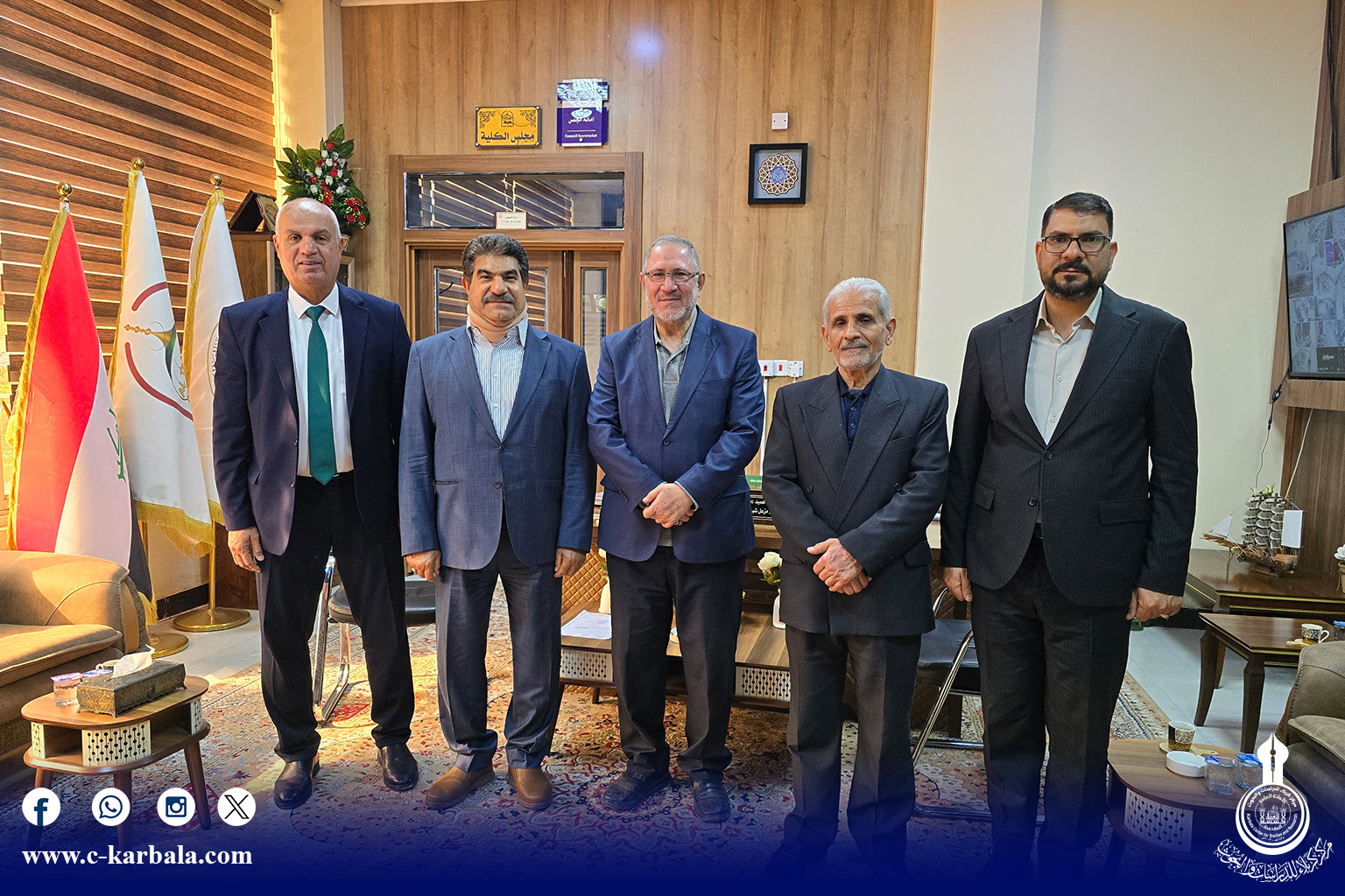 مركز كربلاء للدراسات والبحوث يزور كلية الطف الجامعة لتعزيز التعاون العلمي المشترك