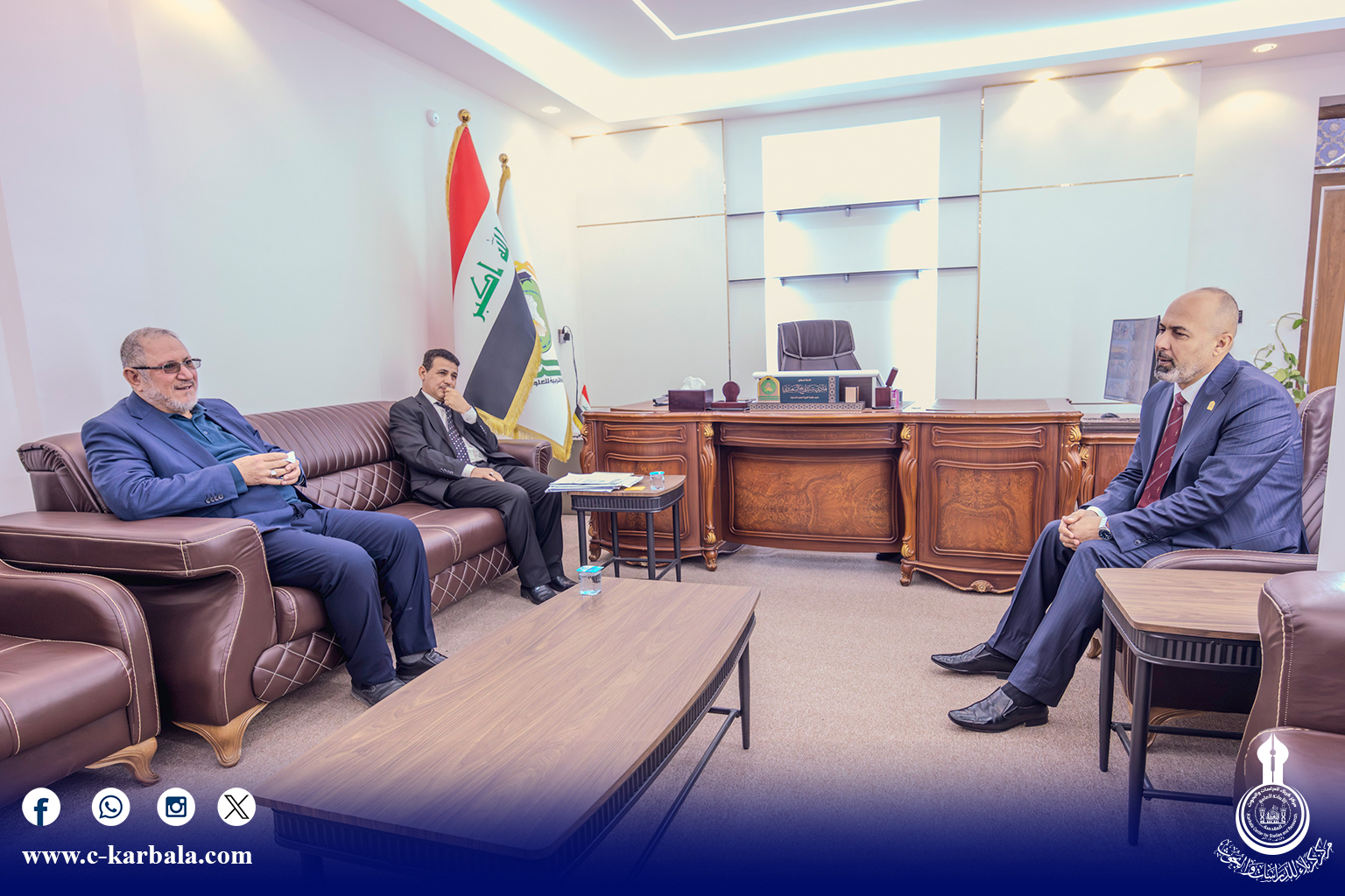 عمادة كلية التربية في جامعة كربلاء تستقبل وفد المركز