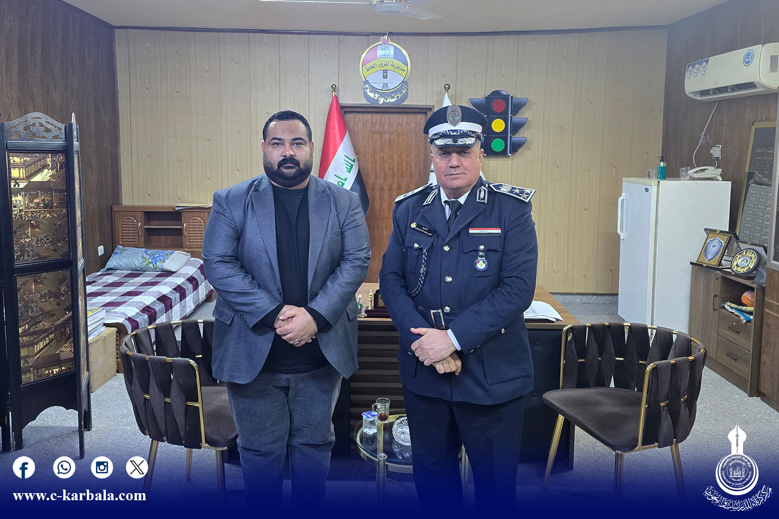 مركز كربلاء للدراسات يفتح آفاق تعاون علمي مع مديرية المرور العامة
