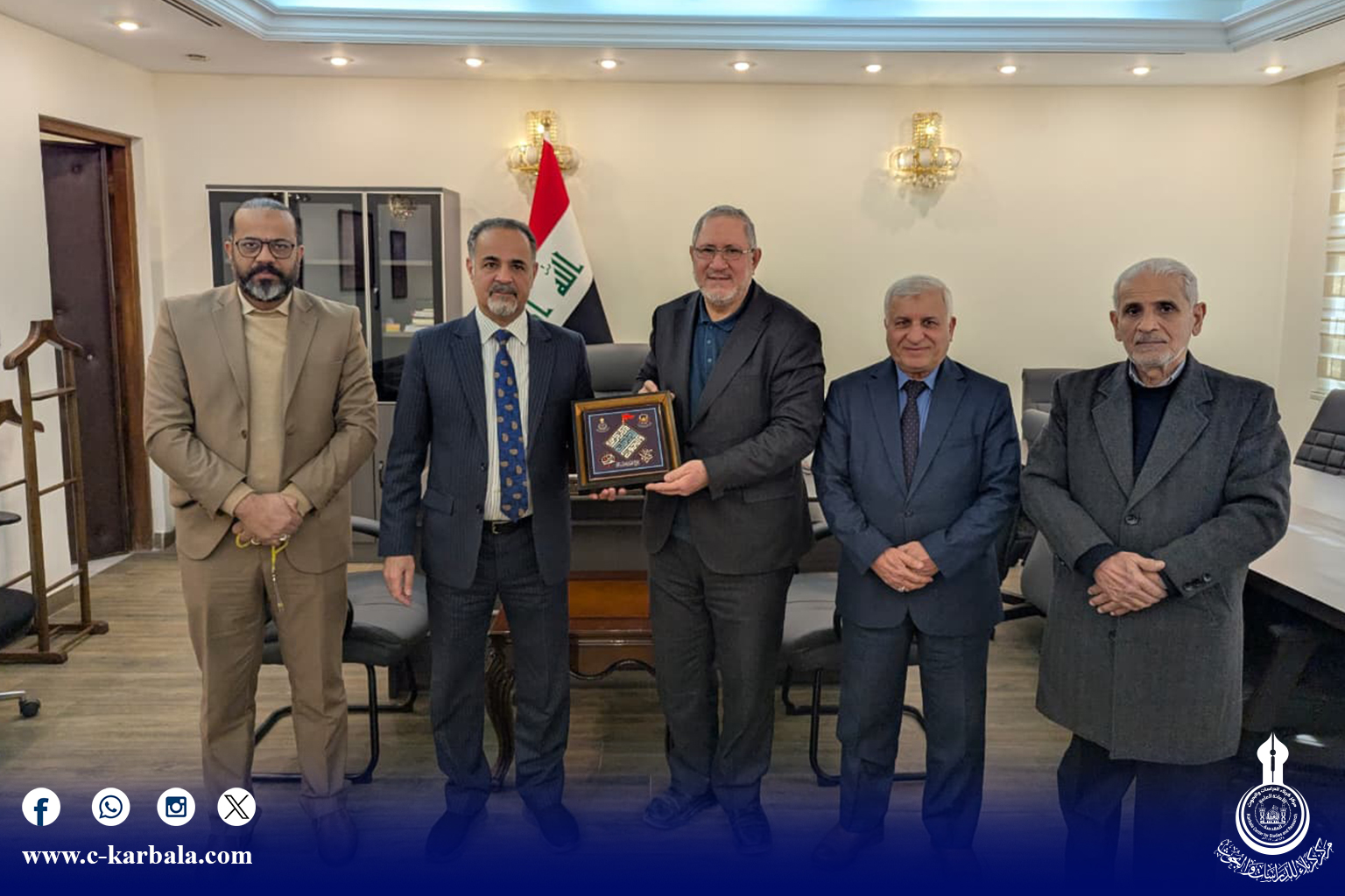 مركز كربلاء يزور مدير عام الدائرة القنصلية في وزارة الخارجية