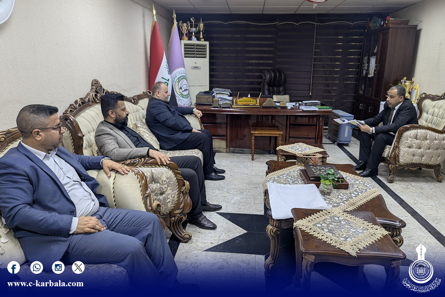 مركز كربلاء للدراسات والبحوث يجري لقاءات أكاديمية مع عمداء كليات جامعة المستنصرية