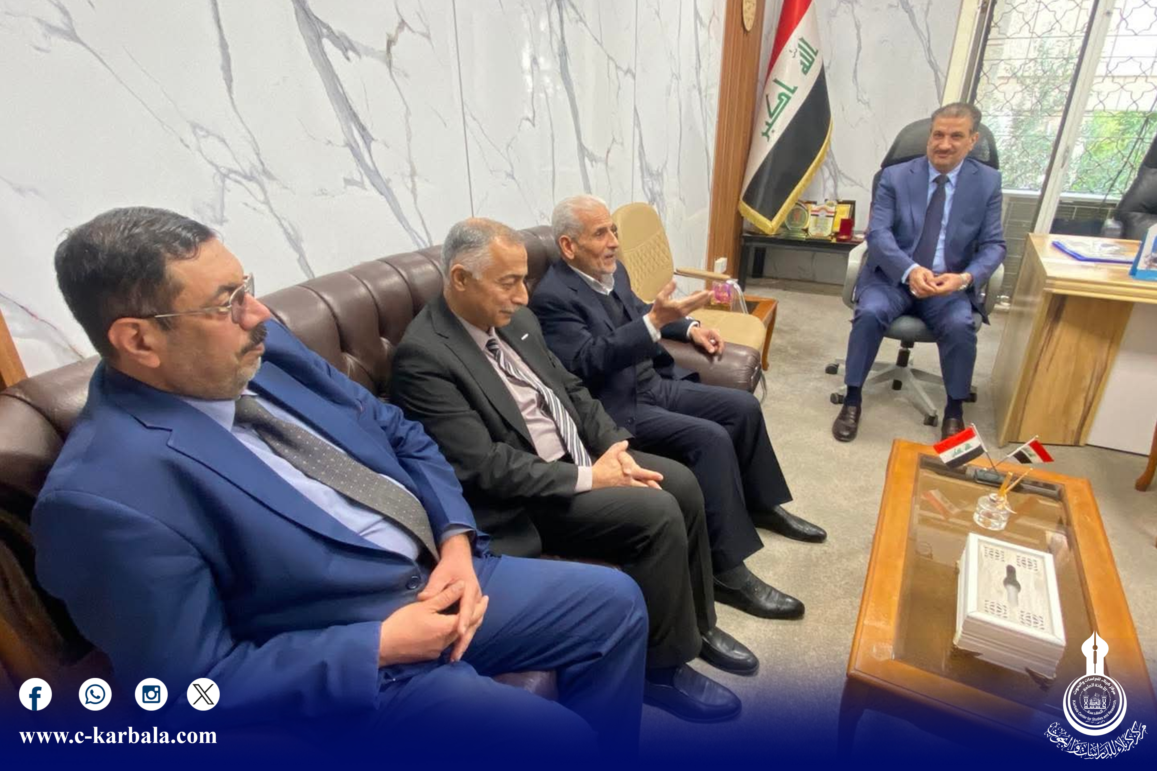 وفد مركز كربلاء للدراسات والبحوث يبحث مع مركز البحوث التربوية والنفسية في جامعة بغداد آفاق التعاون العلمي ويعرض أهمية المؤتمر الدولي العاشر لزيارة الأربعين