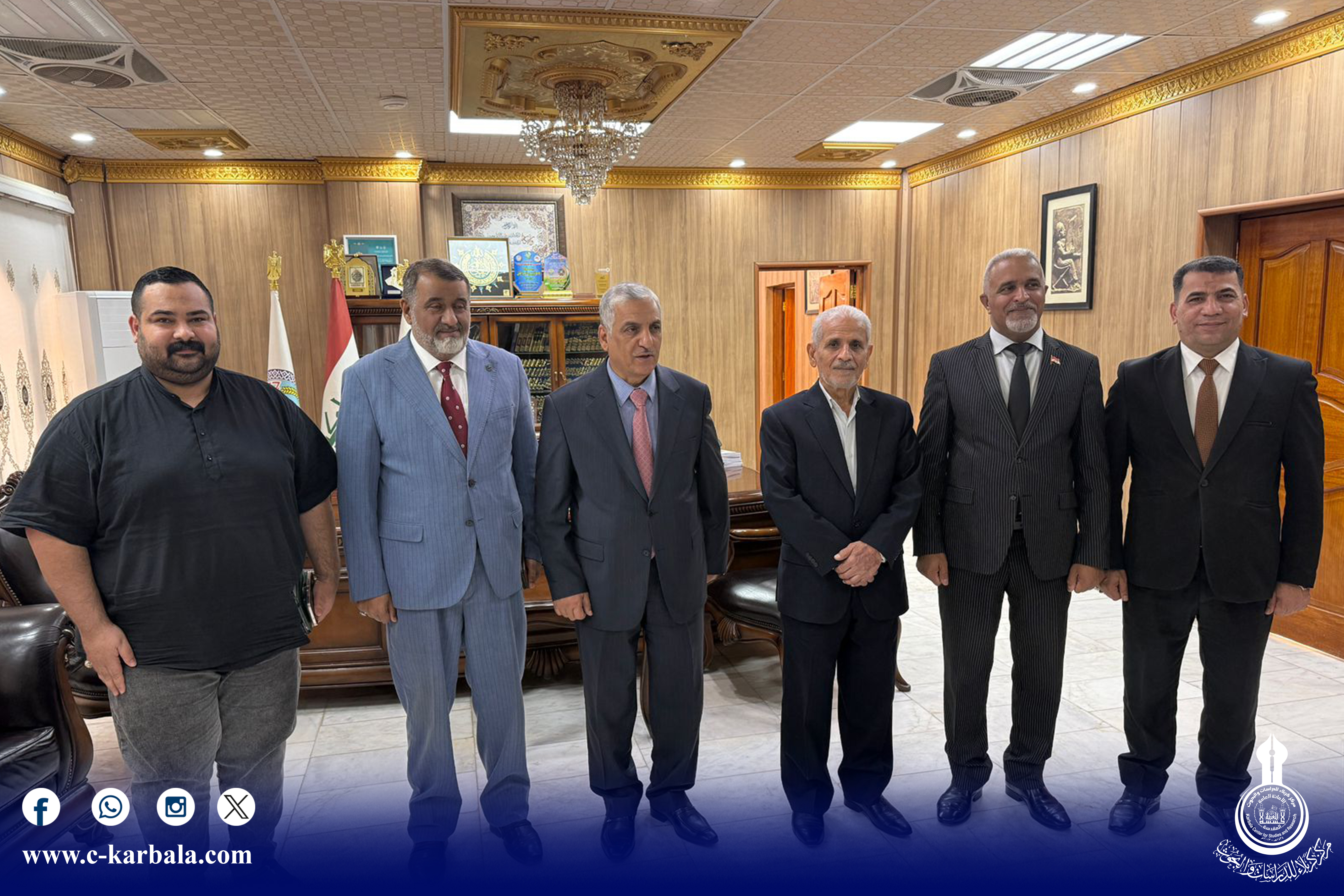 وفد مركز كربلاء للدراسات والبحوث يزور جامعة القادسية لتعزيز التعاون العلمي والتحضير لمؤتمر الأربعين الدولي العاشر