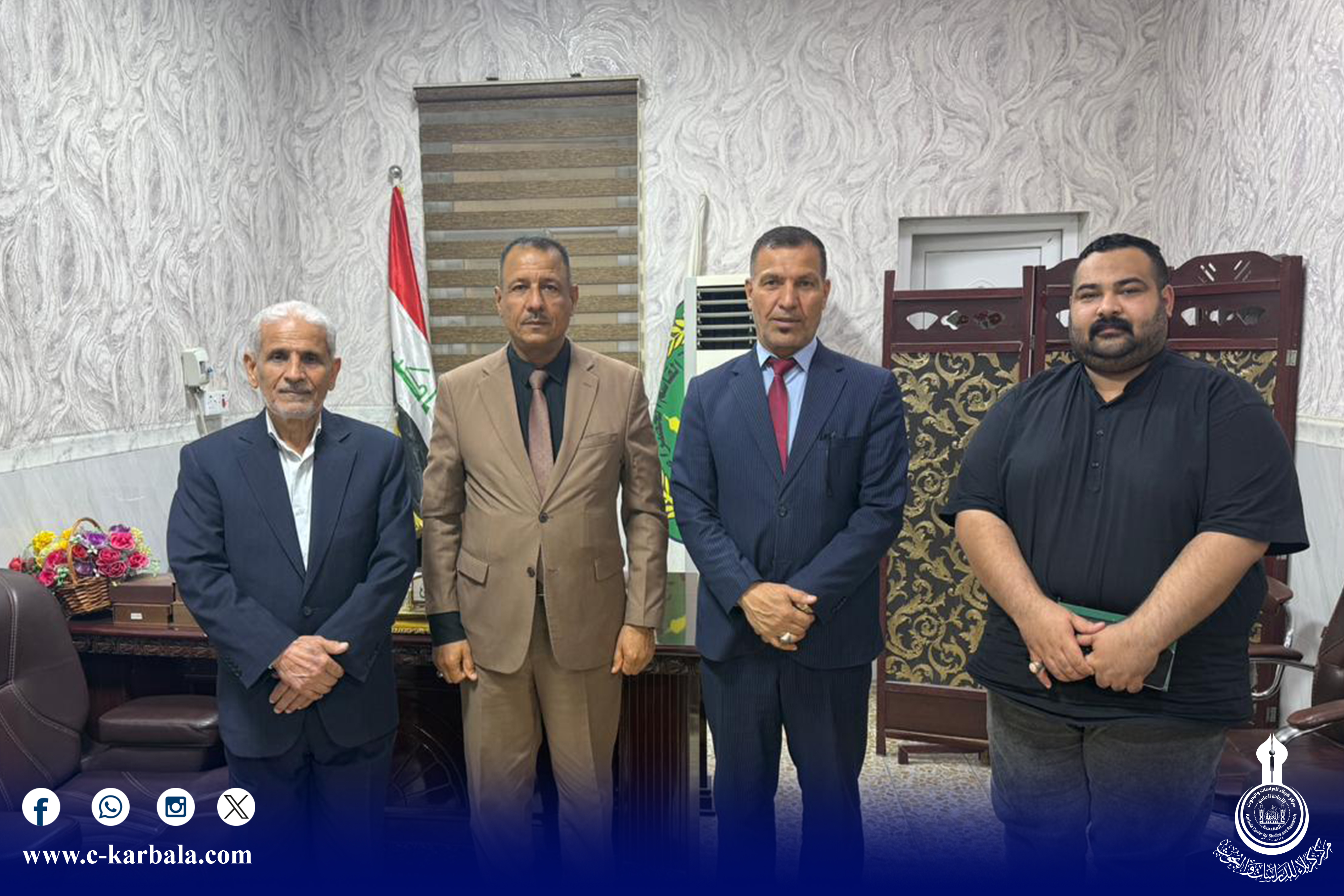 مركز كربلاء للدراسات والبحوث يزور جامعة القاسم الخضراء لتعزيز التعاون الأكاديمي