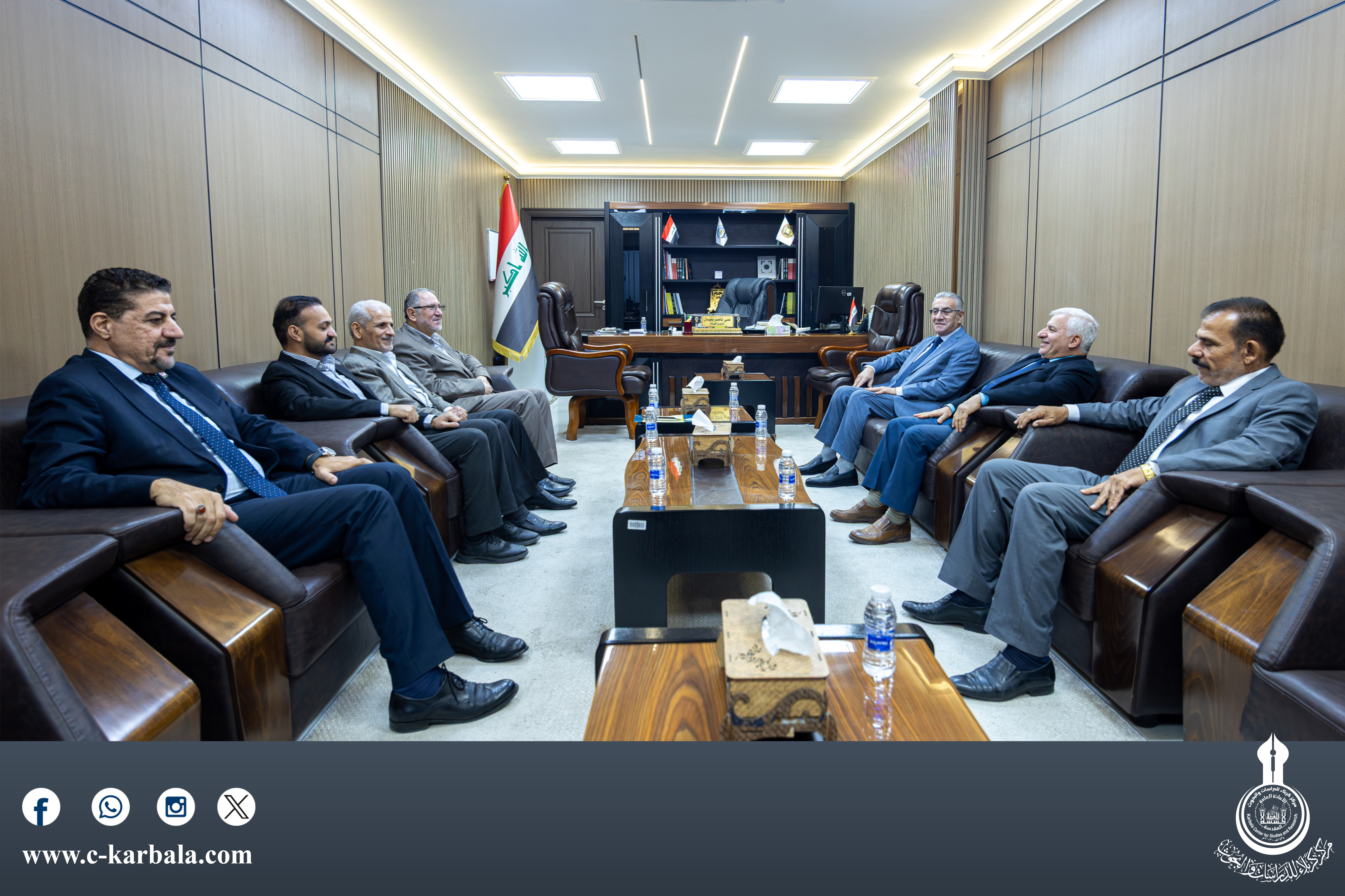 مركز النهرين يستقبل وفد مركز كربلاء للدراسات والبحوث لبحث التعاون العلمي