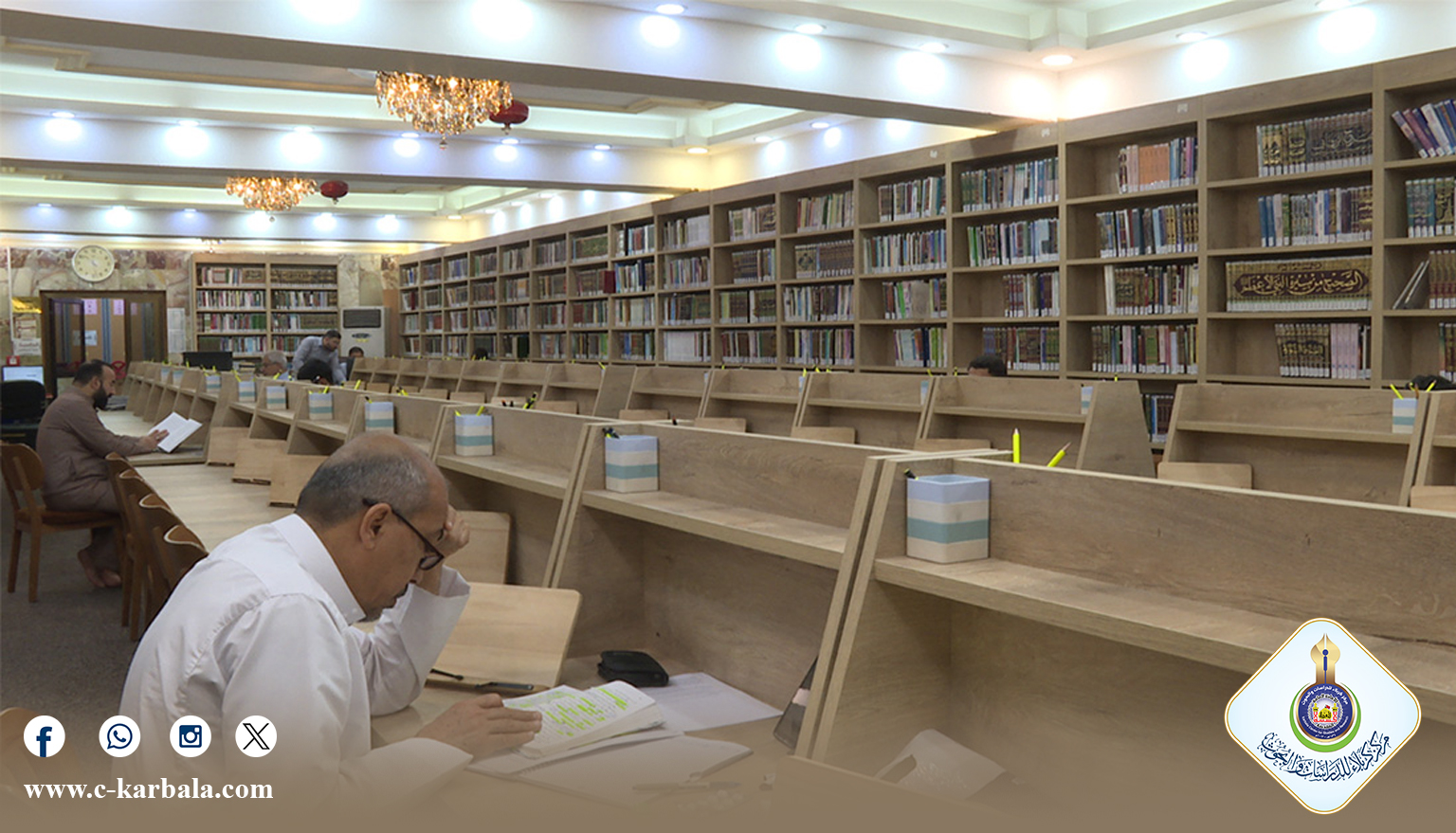 مكتبة العتبة الحسينية المقدسة.. إرث علمي وثقافي يمتد لثلاثة قرون