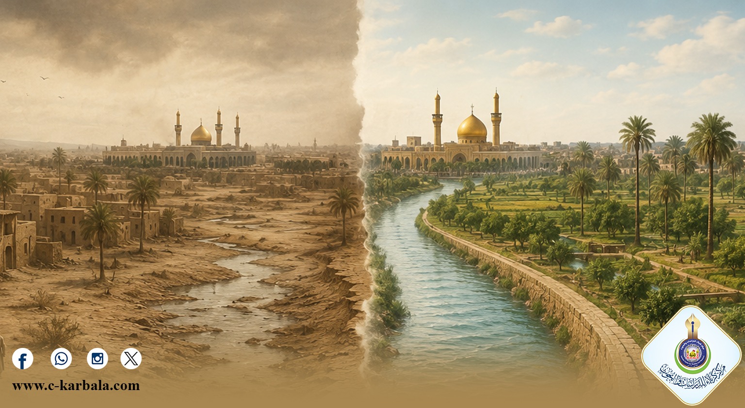 "من العلقمي إلى السليماني".. حكاية الجغرافيا التي طوّعها التاريخ المائي لكربلاء