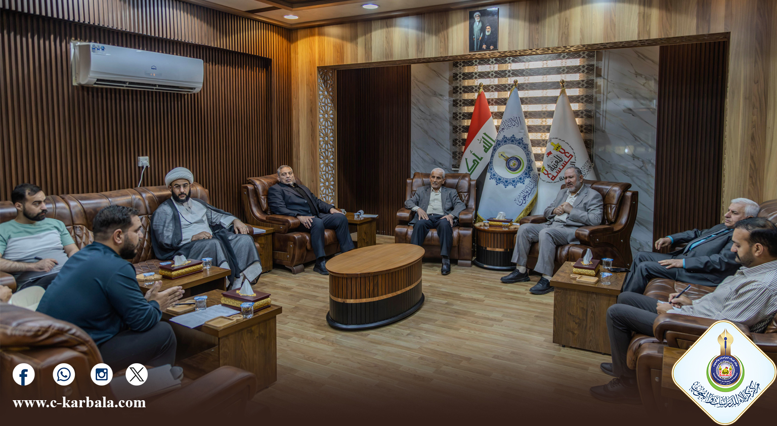 مركز كربلاء للدراسات والبحوث يعقد اجتماعاً لمناقشة الخطة الإعلامية الخاصة بزيارة الأربعين ومؤتمر الأربعين الدولي
